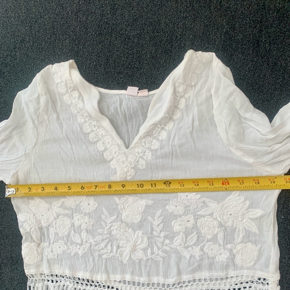 Melrose and Market White Fringe Top - Picture 6 of 7